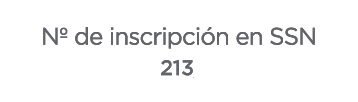 N° de inscripci&oacute;n en SSN: 213/699